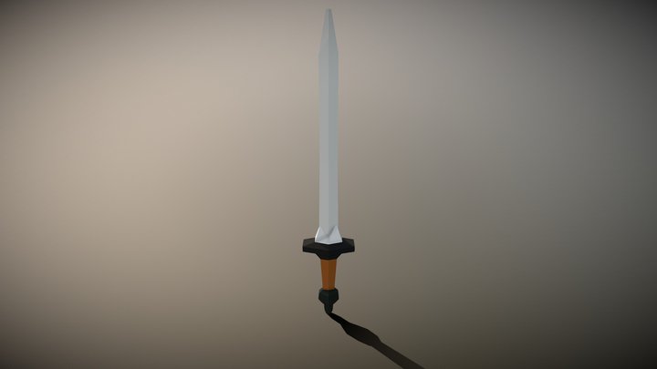 Polygon Sword 3D Model