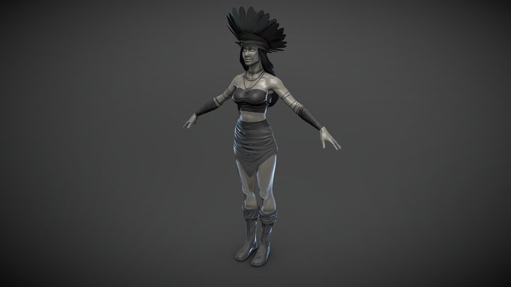 Native American Goddess 3D Model