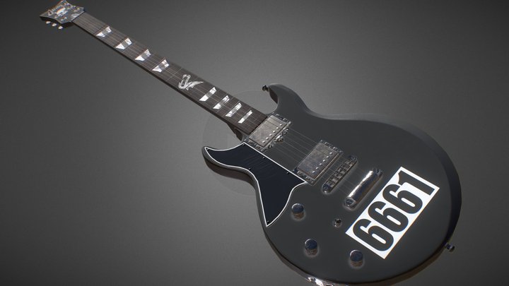 Schecter ZV Guitar 3D Model