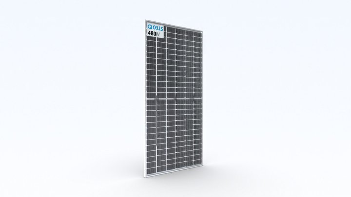 Q CELLS 480W Solar Panel 156 cells 3D Model