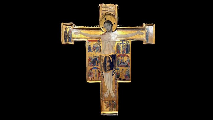 Florence Uffizi - Painted Cross (Scaniverse) – Free 3D Model STL