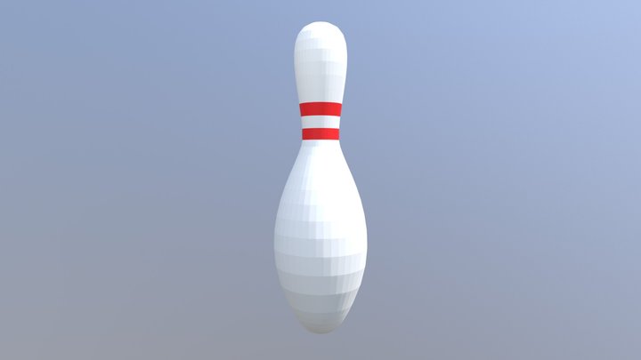 Low Poly Bowling Pin 3D Model