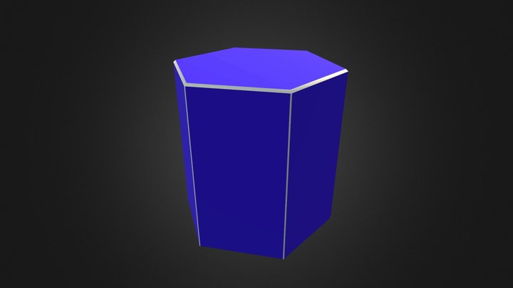 Hexagonal Prism 3D Model