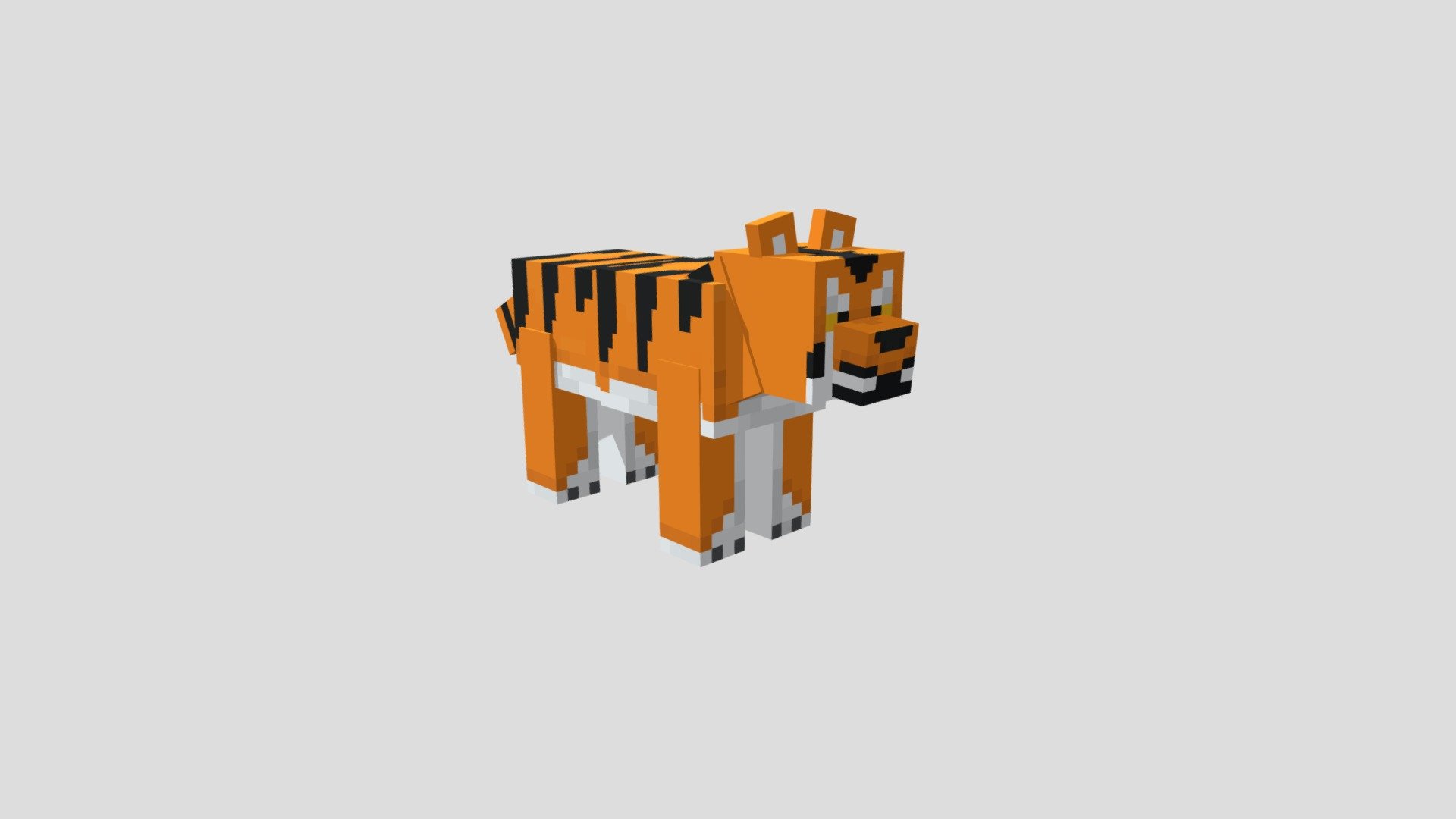 Minecraft Tiger - Download Free 3D model by isaac0203 [fd0767e] - Sketchfab