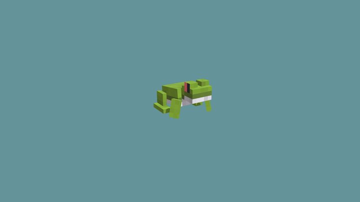 Frog Jumping 3D Model