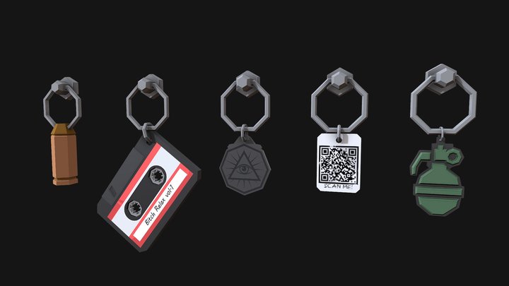 Weapon Charms (Low Poly) 3D Model