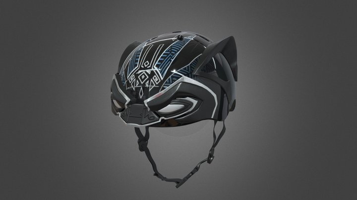Marvel Black Panther 3D Bike Helmet 3D Model