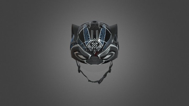 Marvel Black Panther 3D Bike Helmet 3D Model