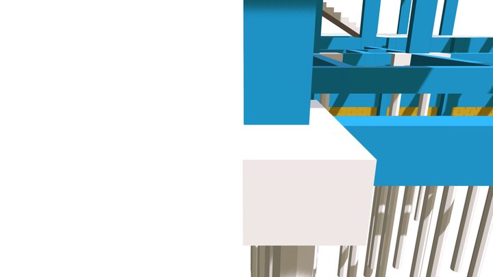 Projeto Estrutural de Galpão Comercial 3D Model