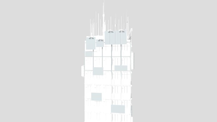 Futuristic building (Textureless, free) 3D Model