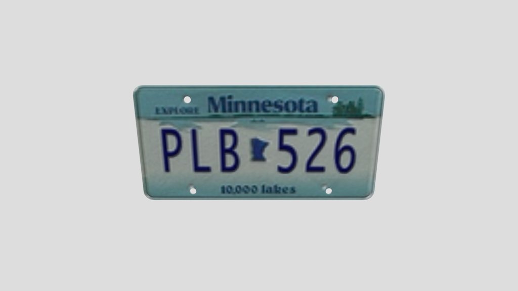 Minnesota Licence Plate Pl