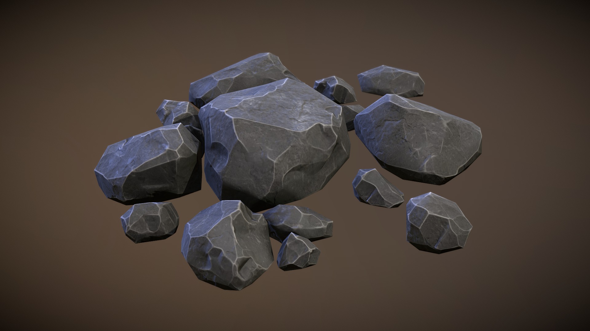 3D model heap stone - This is a 3D model of the heap stone. The 3D model is about a group of ice cubes.