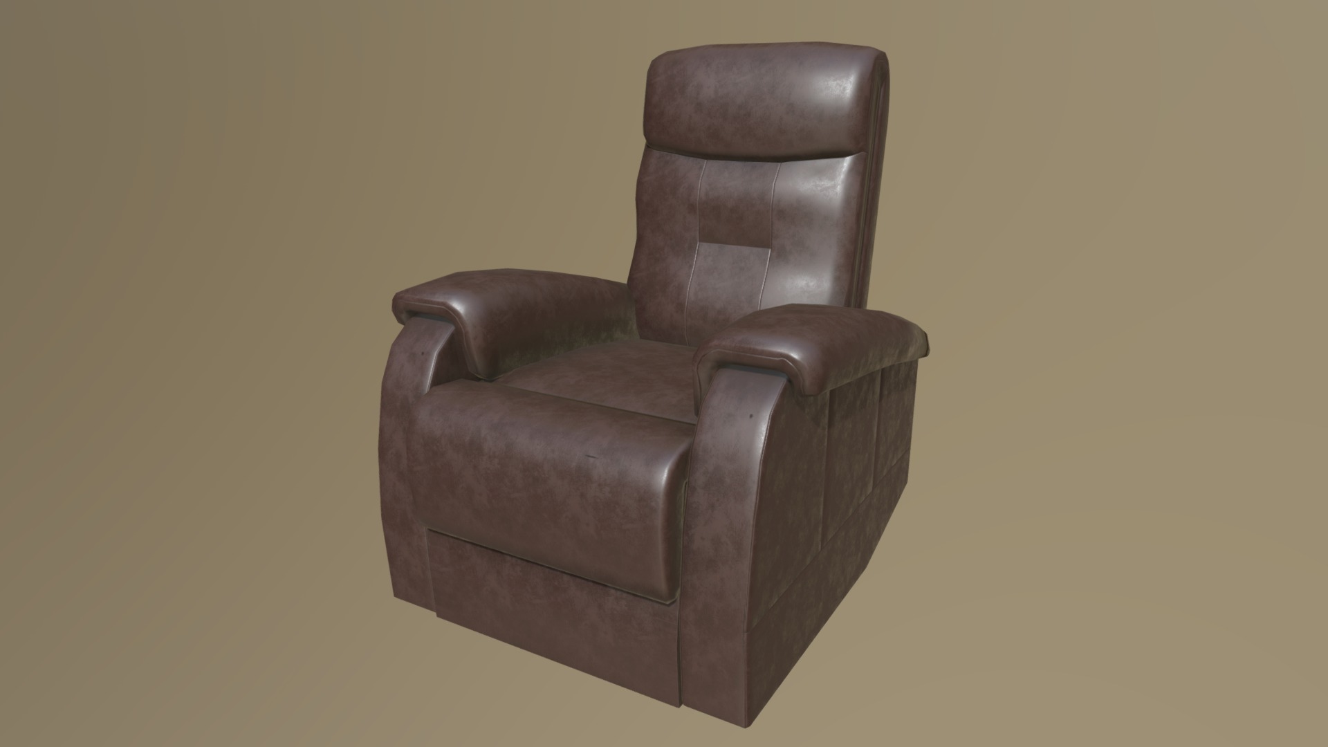 3D model Choco chair - This is a 3D model of the Choco chair. The 3D model is about a brown leather chair.