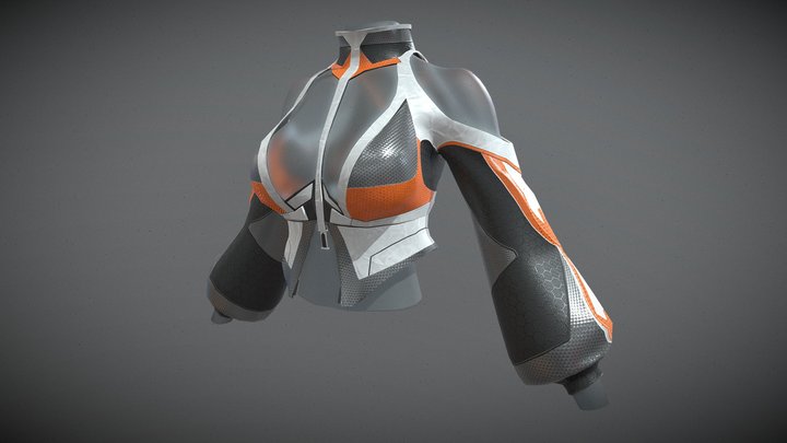 Cyberpunk hacker jacket 3D Model