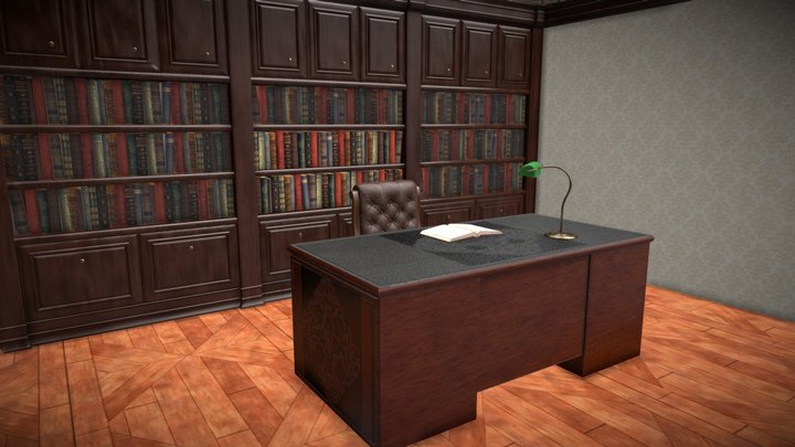 Escritório-vintage 3D Model
