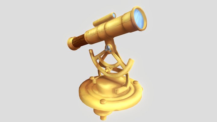 Hand painted Telescope 3D Model