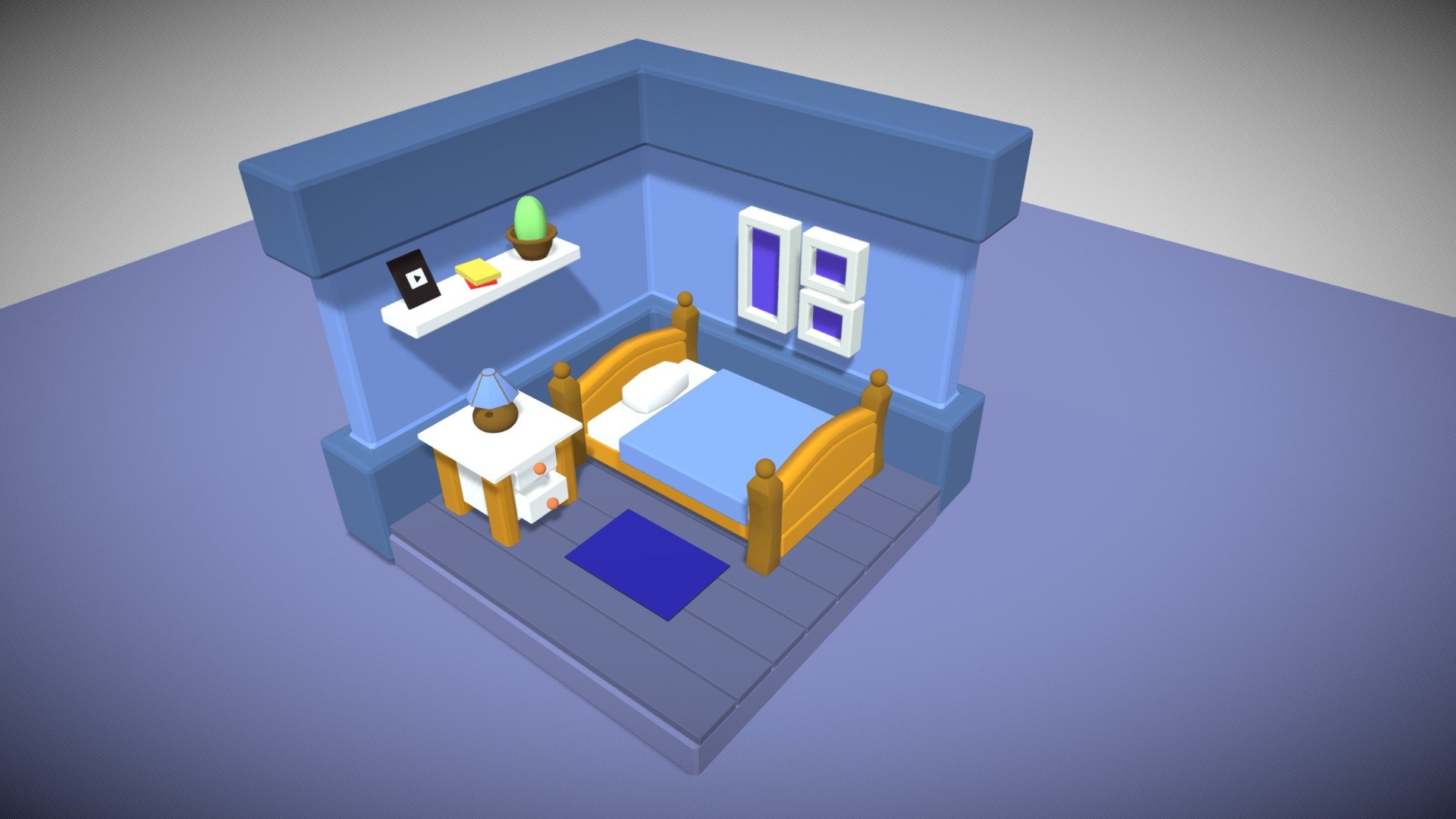 Isometric Bedroom - Download Free 3D model by OZU (@ozukawa) [fd101b7 ...