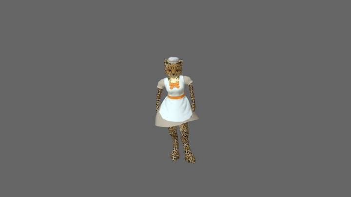 Leopard chef 3D Model