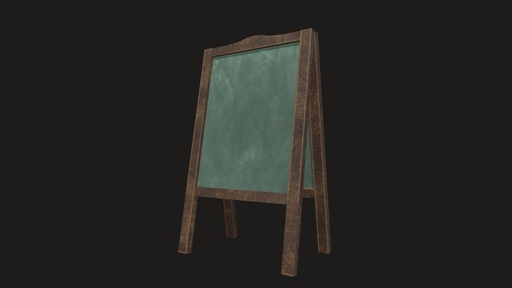 Chalk Board 3D Model