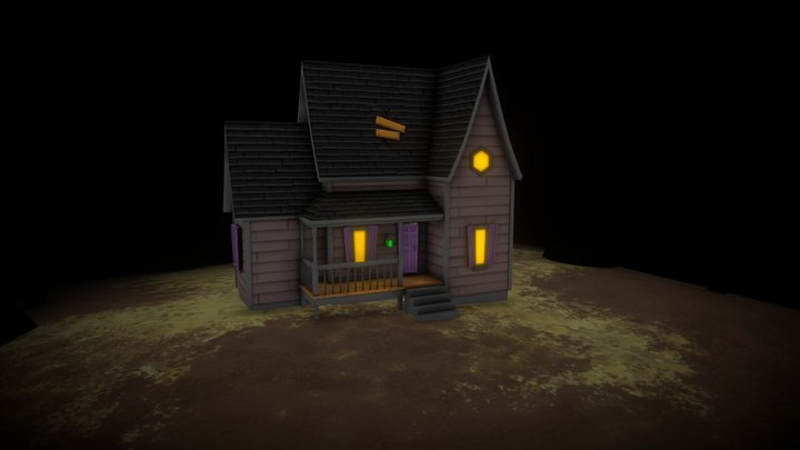 Haunted House (Hand Painted) 3D Model