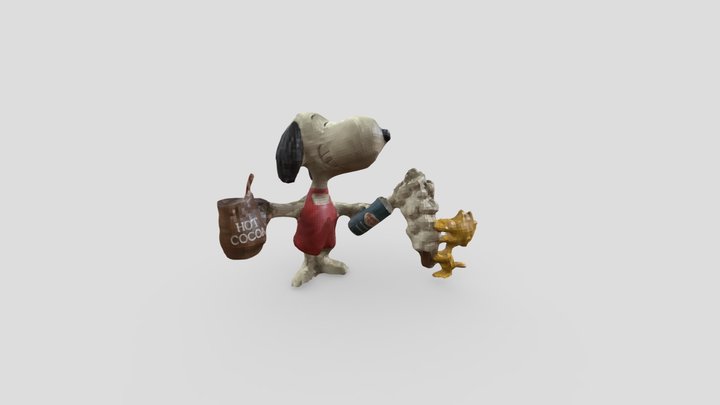 Snoopy and Woodstock - Optimized 3D Model