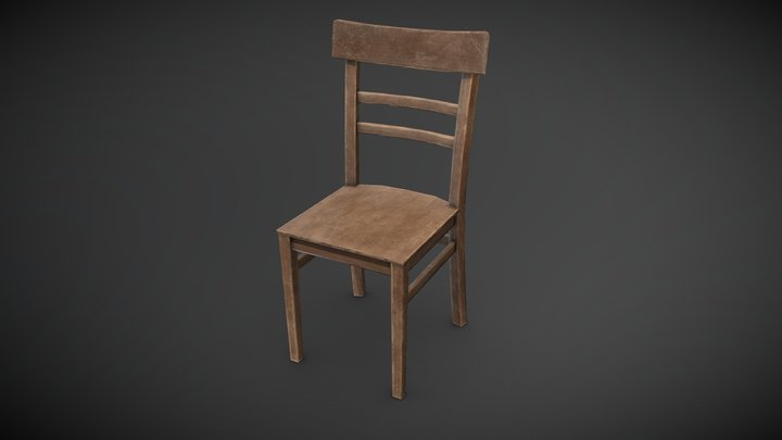 Wooden Chair 3D Model