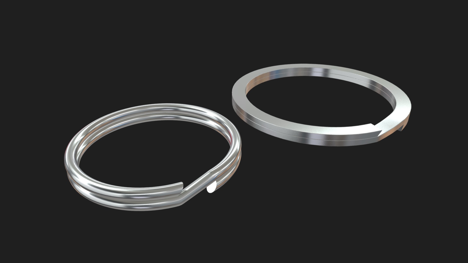 3D model Split rings - This is a 3D model of the Split rings. The 3D model is about a pair of rings.