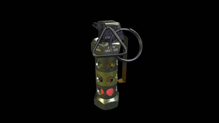 Stun Grenade Lowpoly 3D Model