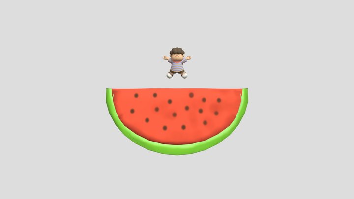 HOW TO ENJOY GIANT WATERMELON 3D Model