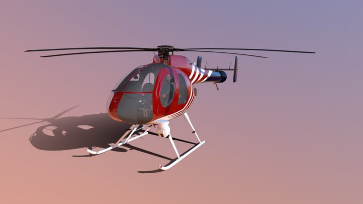 MD 520N NOTAR Helicopter 3D Model