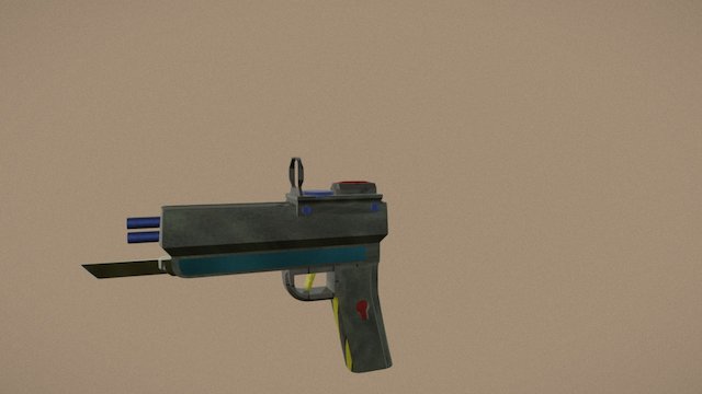 Z31AP Auto Laser Pistol 3D Model