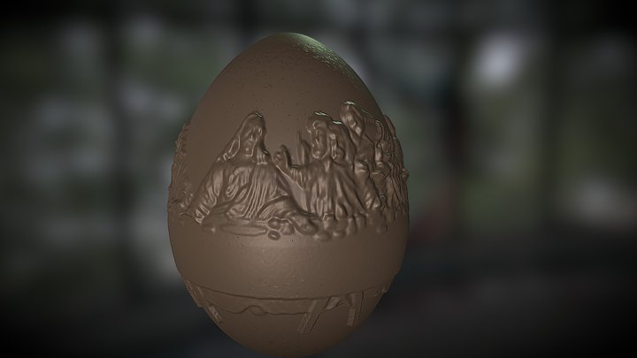 Last Supper Easter Egg 3D Model