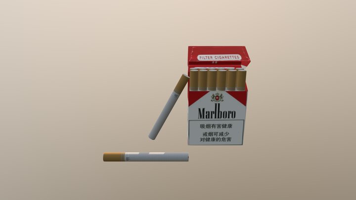 Cajetilla de Cigarros 3D Model