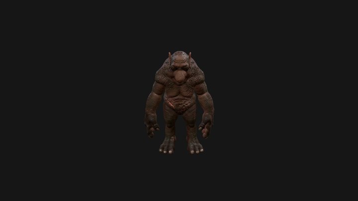 unarmed forest troll 3D Model