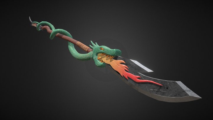 EpicSword - Halberd 3D Model
