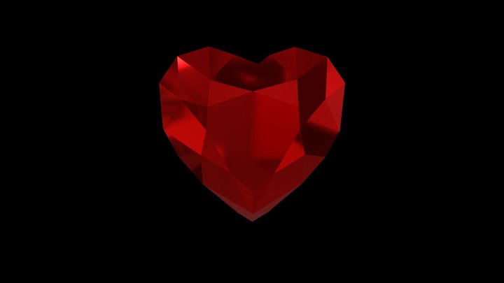 ruby heart gem 3D Model