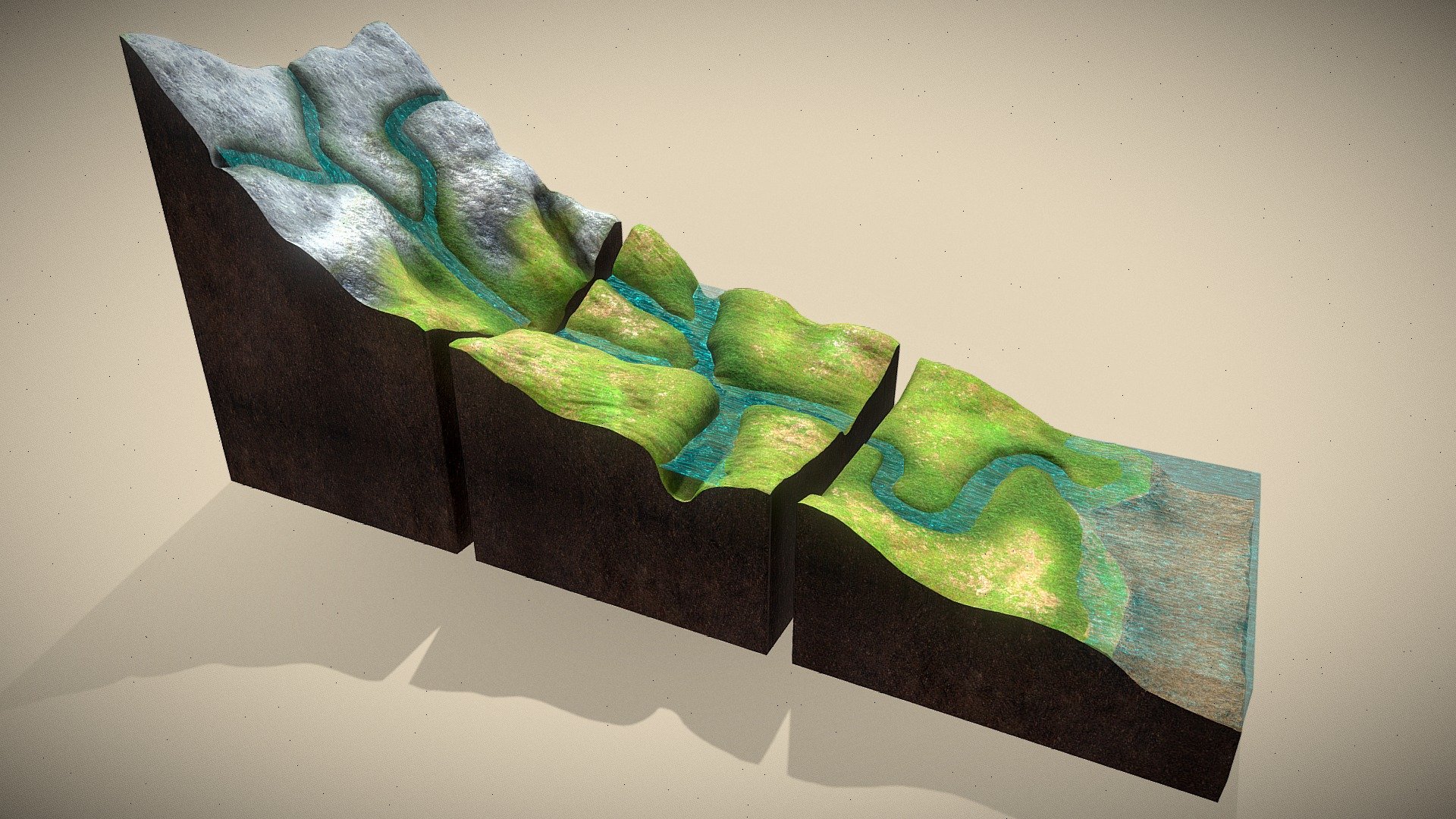 River Systems And Fluvial Landforms - Buy Royalty Free 3D Model By ...