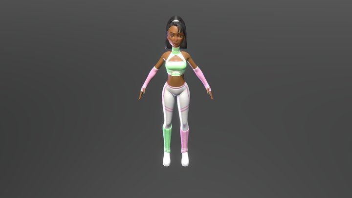 Amaya Johnson Standing Pose 3D Model