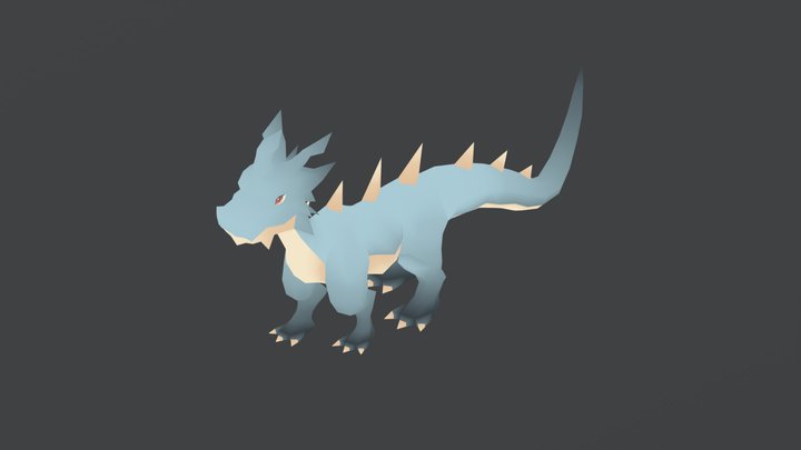 Young Dragon 3D Model