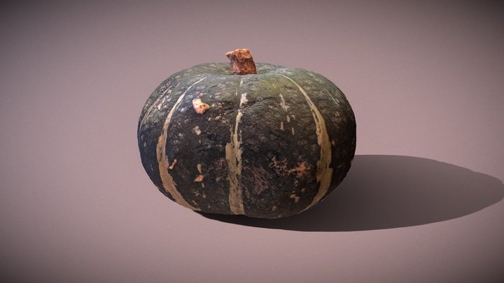 Green Pumpkin 3D Model