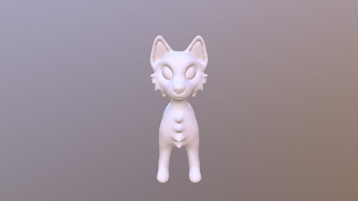 Cartoon Wolf Fullbody 3D Model