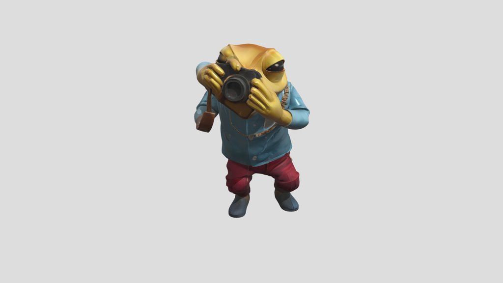 Frog - like photographer character