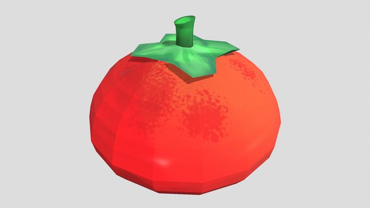 Low Poly Tomato 3D Model