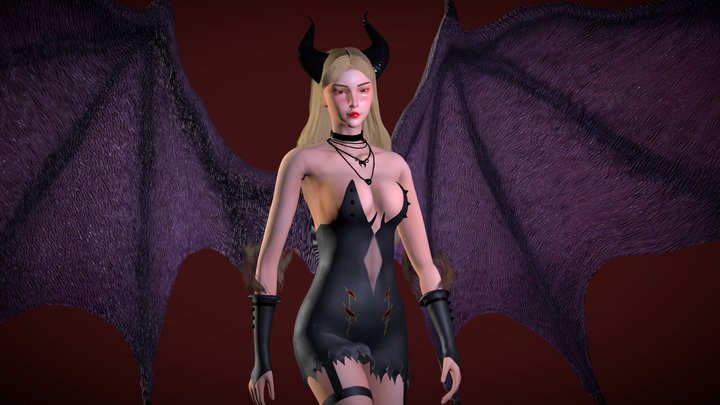 Dragon Girl - Game ready 3D Model