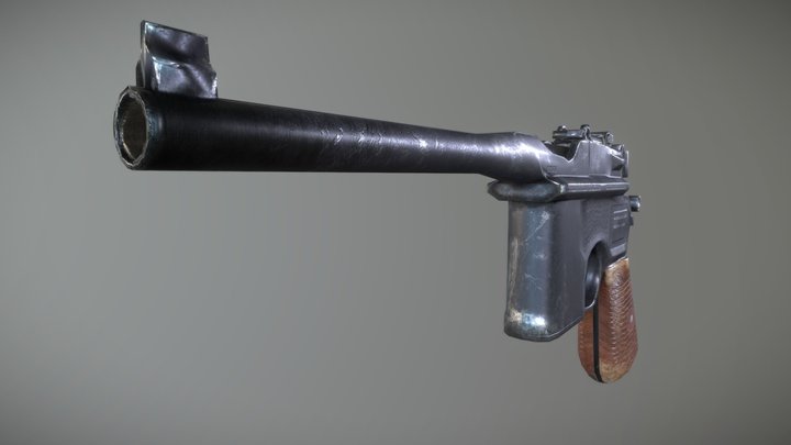 Mauser C96 Lowpoly 3D Model