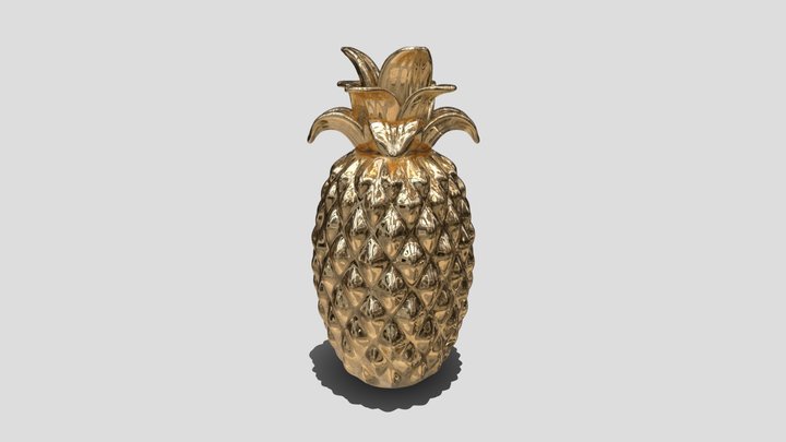 Golden Pineapple 3D Model