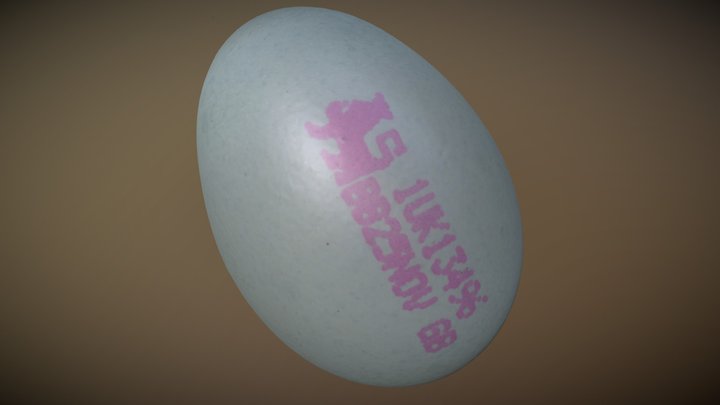 Bluebell Araucana Chicken Egg 3D Model
