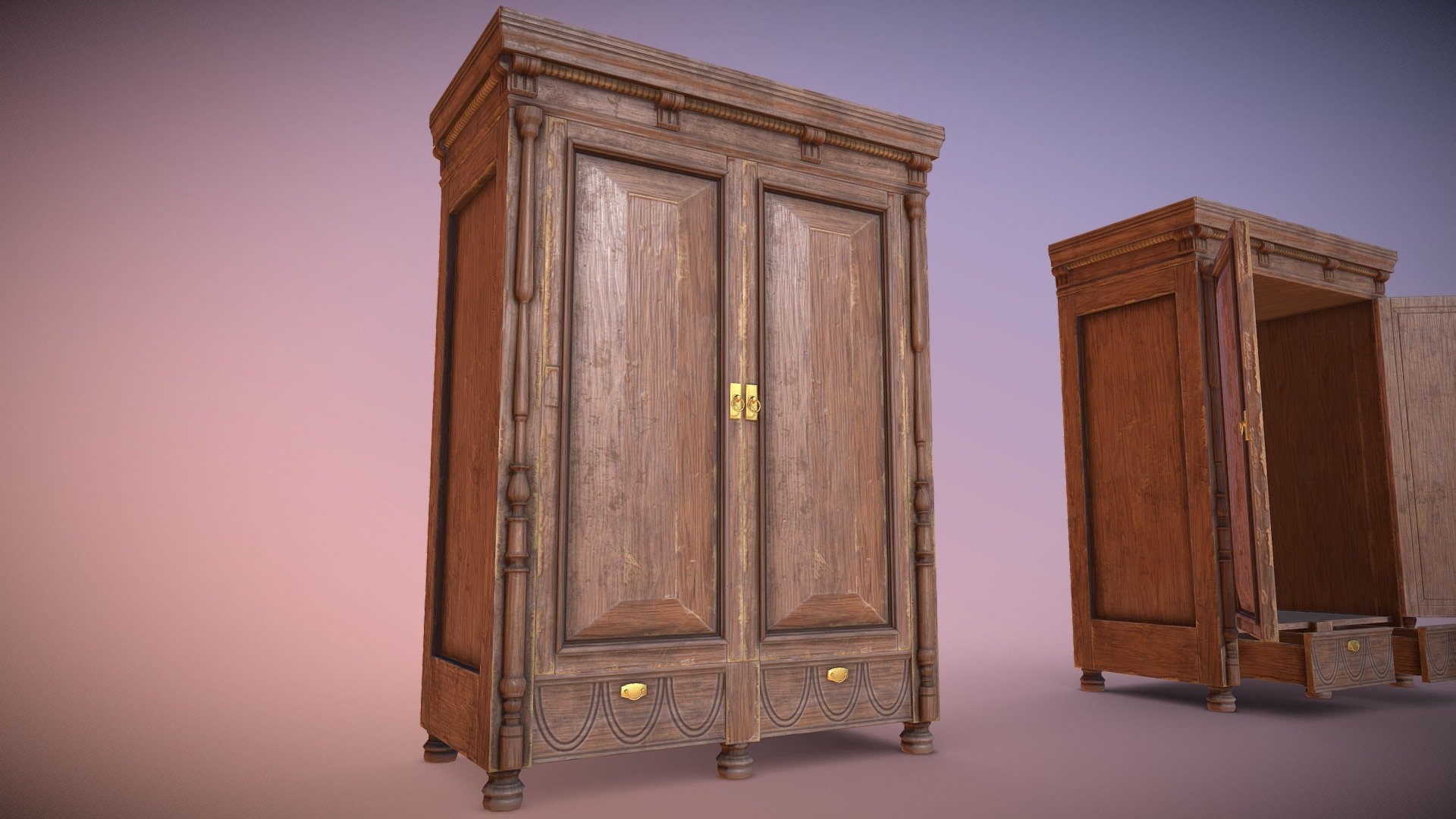 Wardrobe 3D model by MrGreenwud [fd3017f] Sketchfab