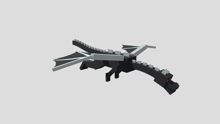 Minecraft Ender Dragon | Bare Bones 3D Model