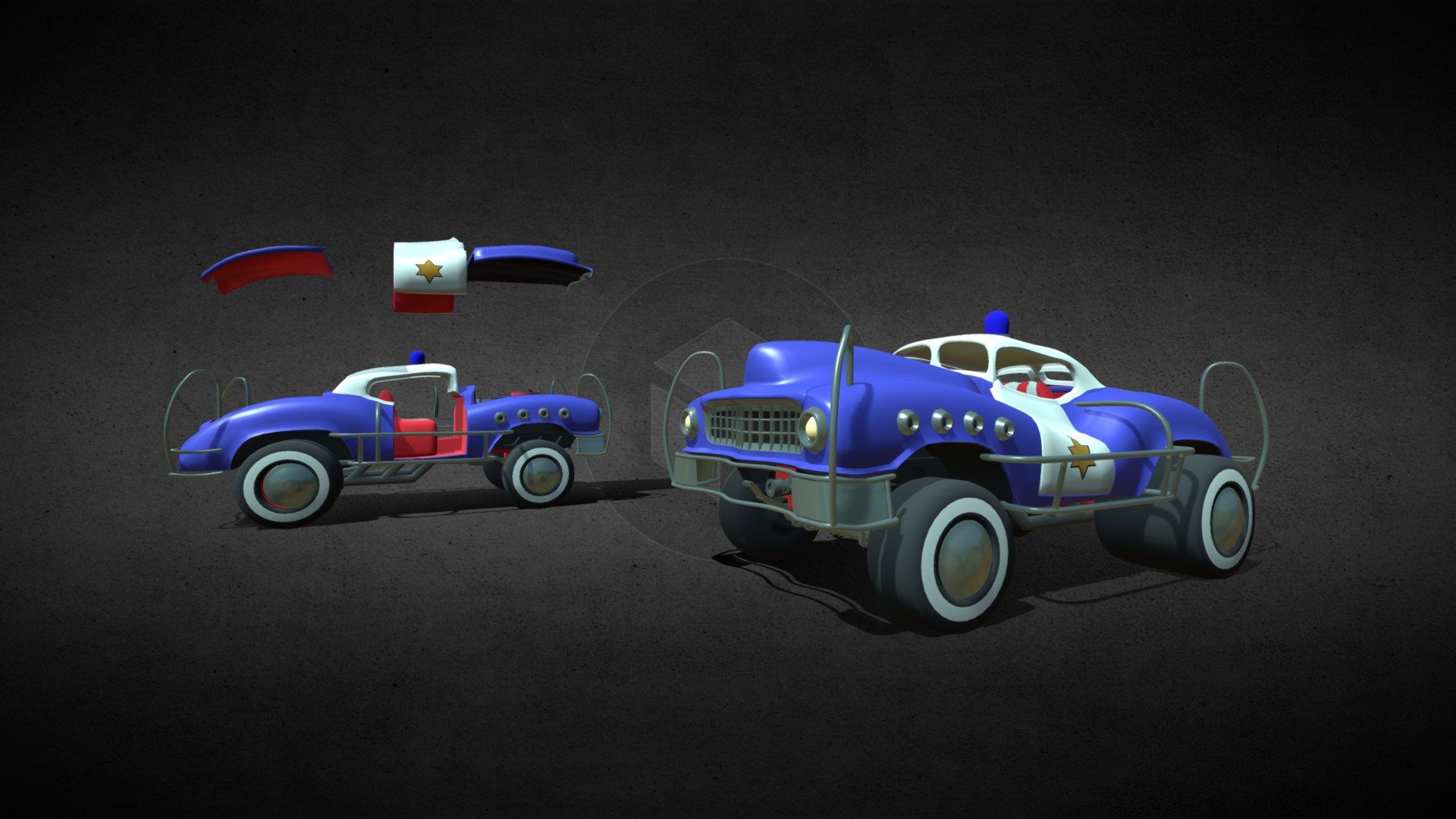 Cartoonish Cop Car